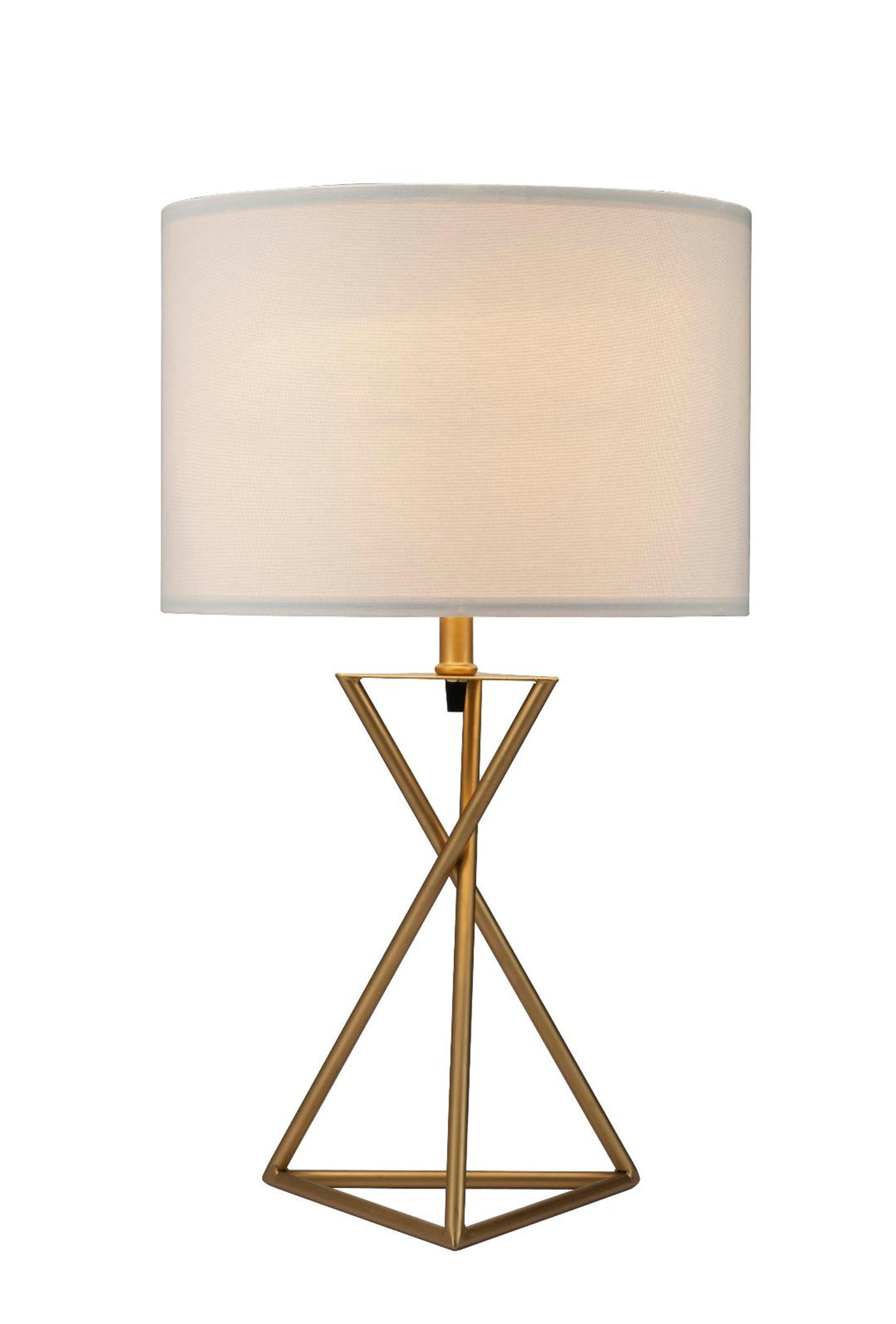 26.25" In Ester Matte Gold Hourglass Mid-century Metal Table Lamp