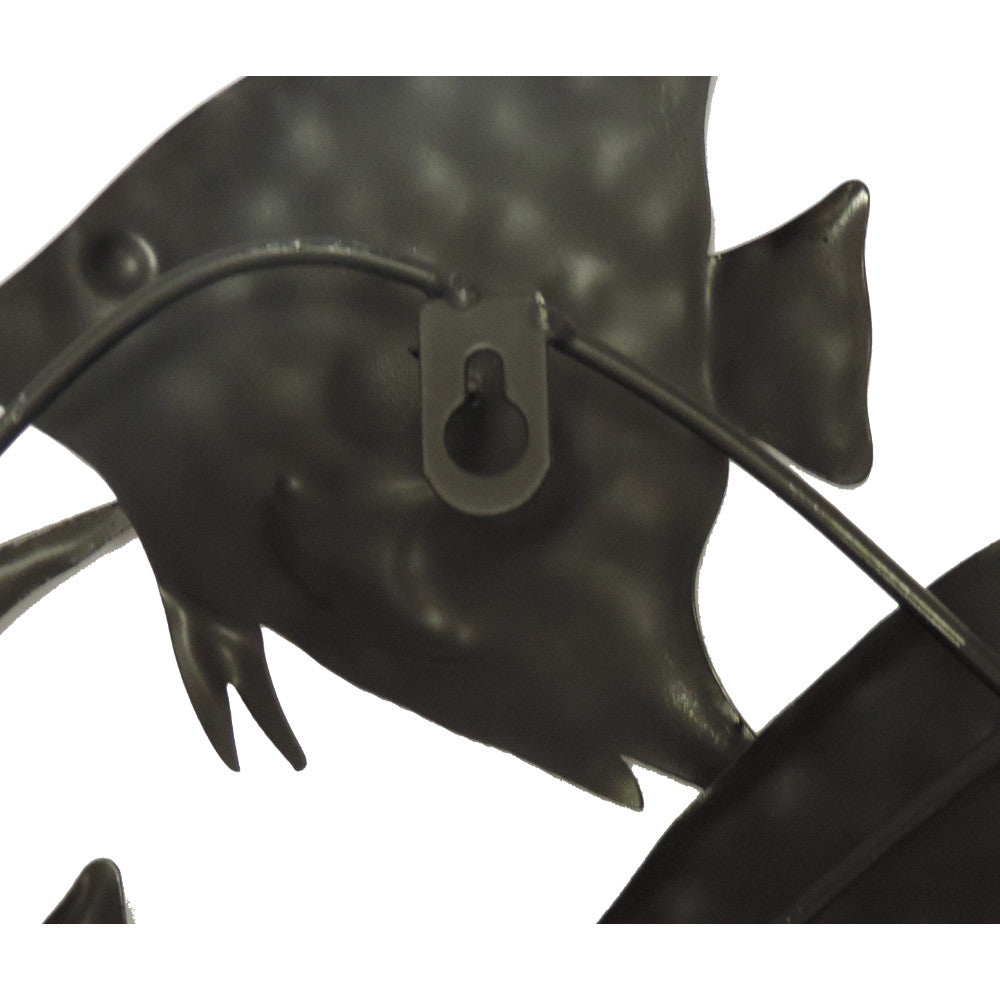 Three Dimensional Hanging Metal Fish Wall Art Decor Multicolor