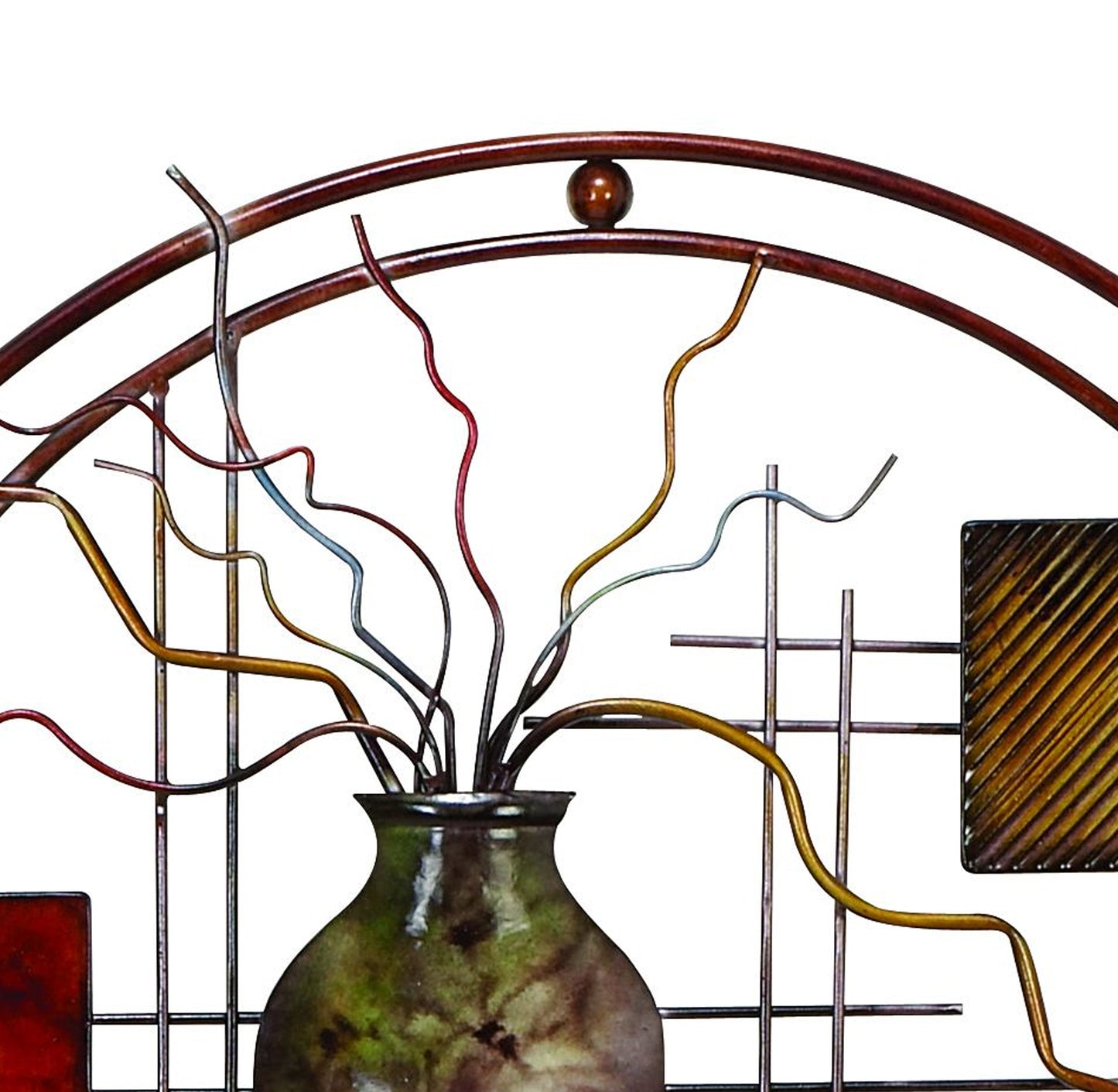 Aesthetically Charmed Round Metal Wall Decor Multicolor