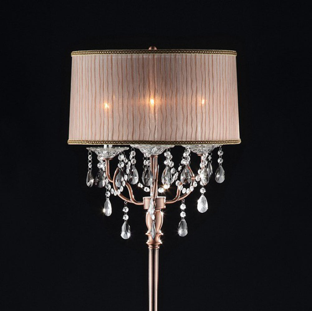 Cecelia Crystal Lamp With Antler Design Floor Lamp