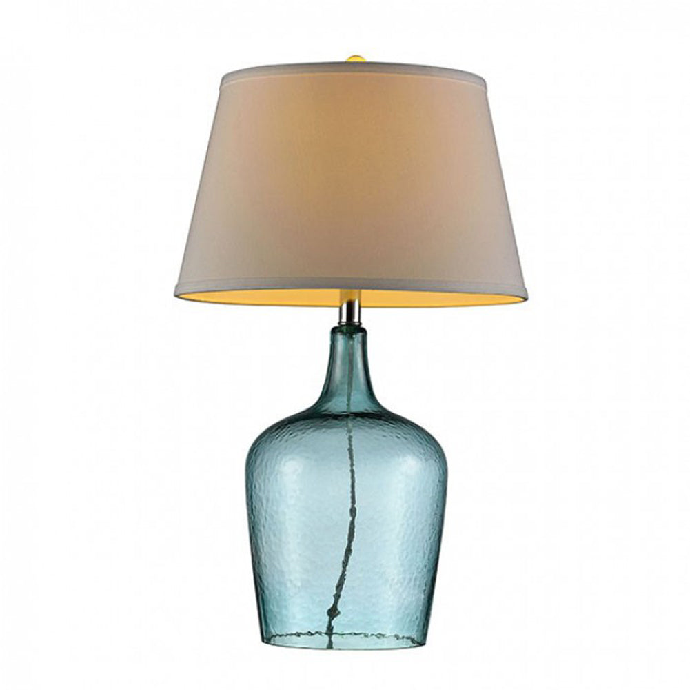 ALEX Contemporary Ocean Breeze Glass Table Lamp Blue