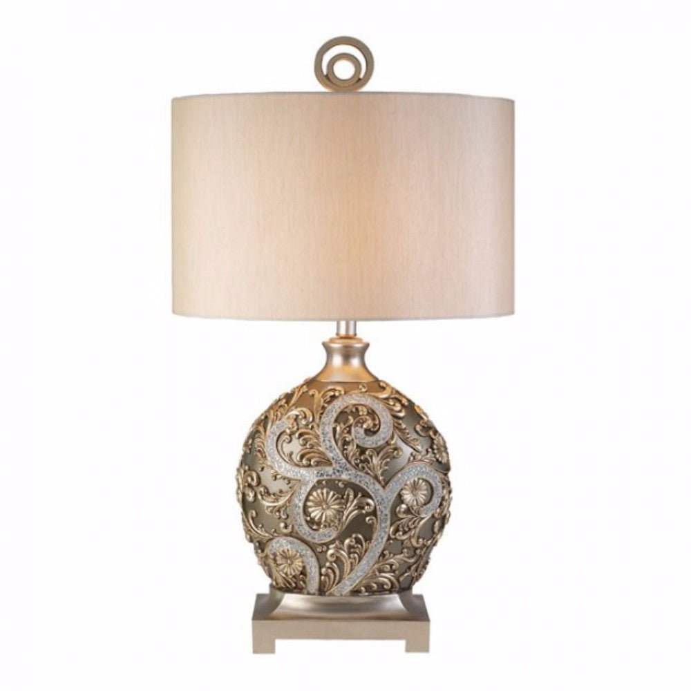 Estelle Traditional Style Table Lamp Champagne Silver