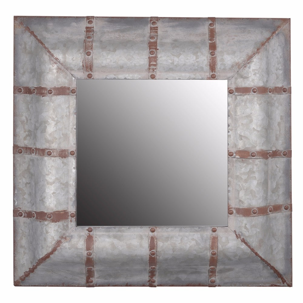 Unadorned Rustic Framed Baldwin Mirror