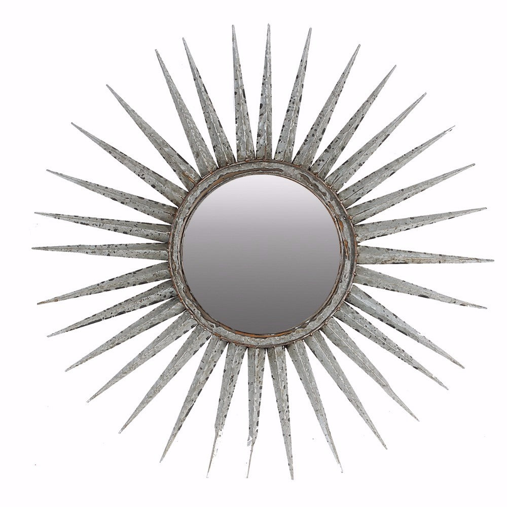 Distressed Sun Inspired Mirror