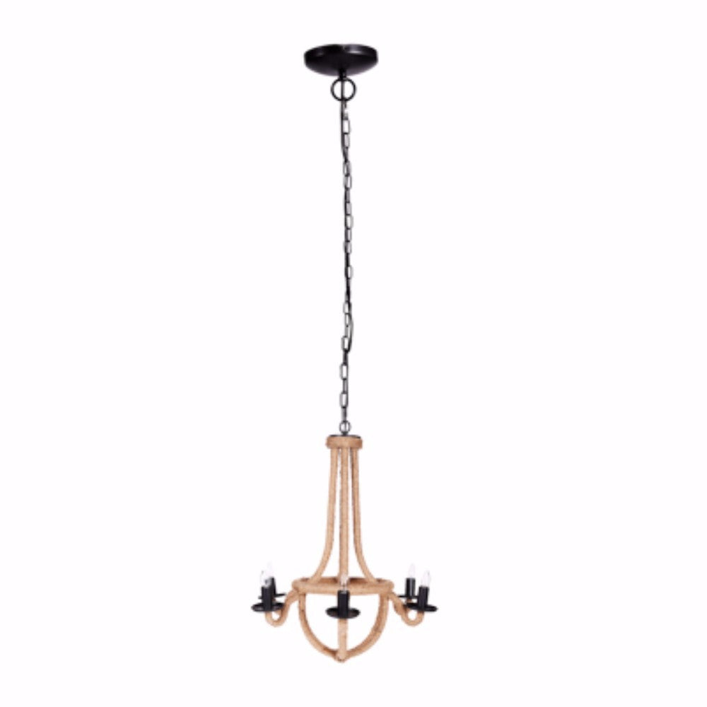Solid Iron Spray 6 Light Chandelier Gold And Black