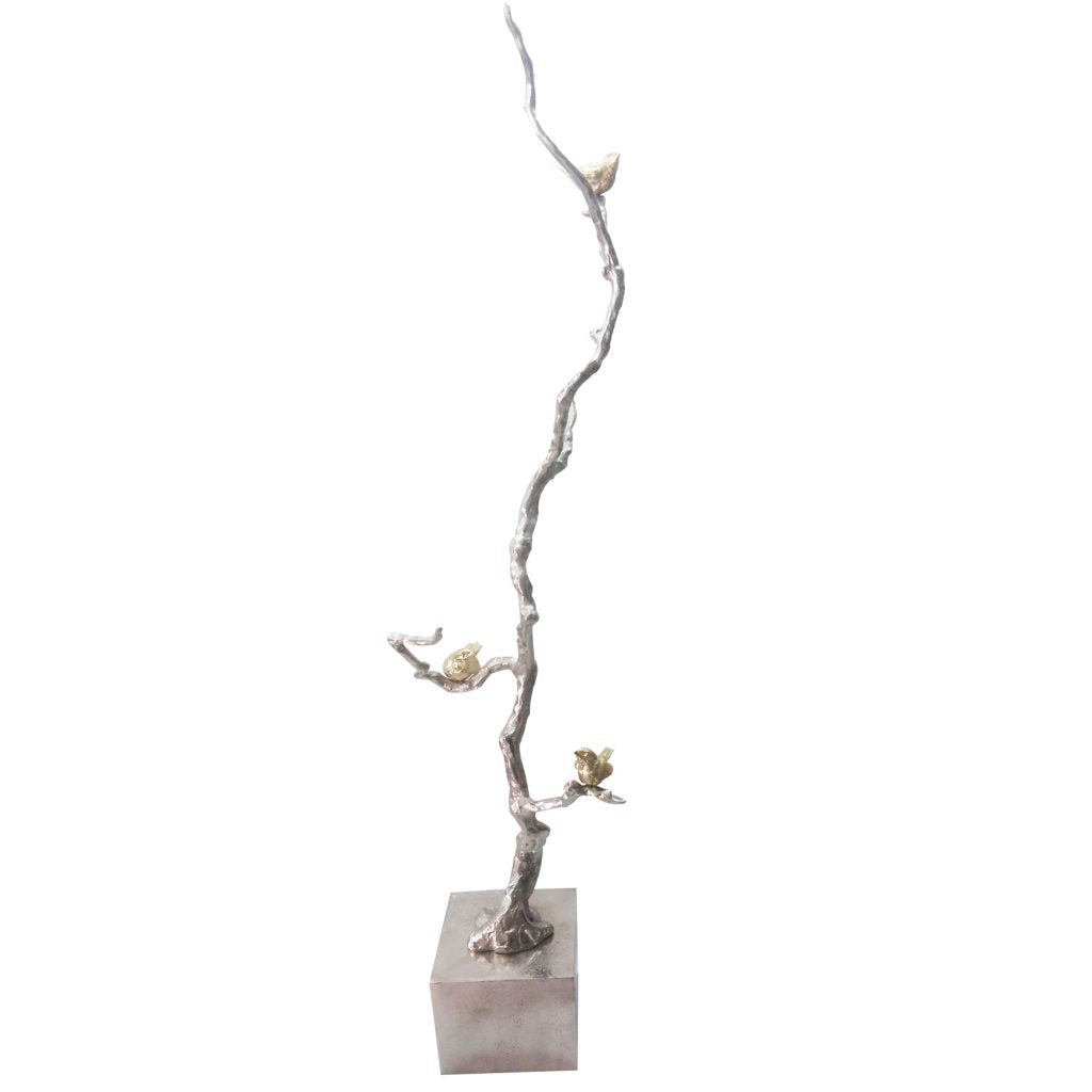 Shimmering Aluminum Branch Decor Accent Silver