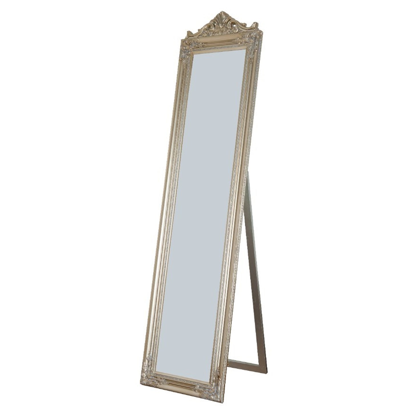 Camilla Full Length Standing Mirror With Decorative Design Champagne