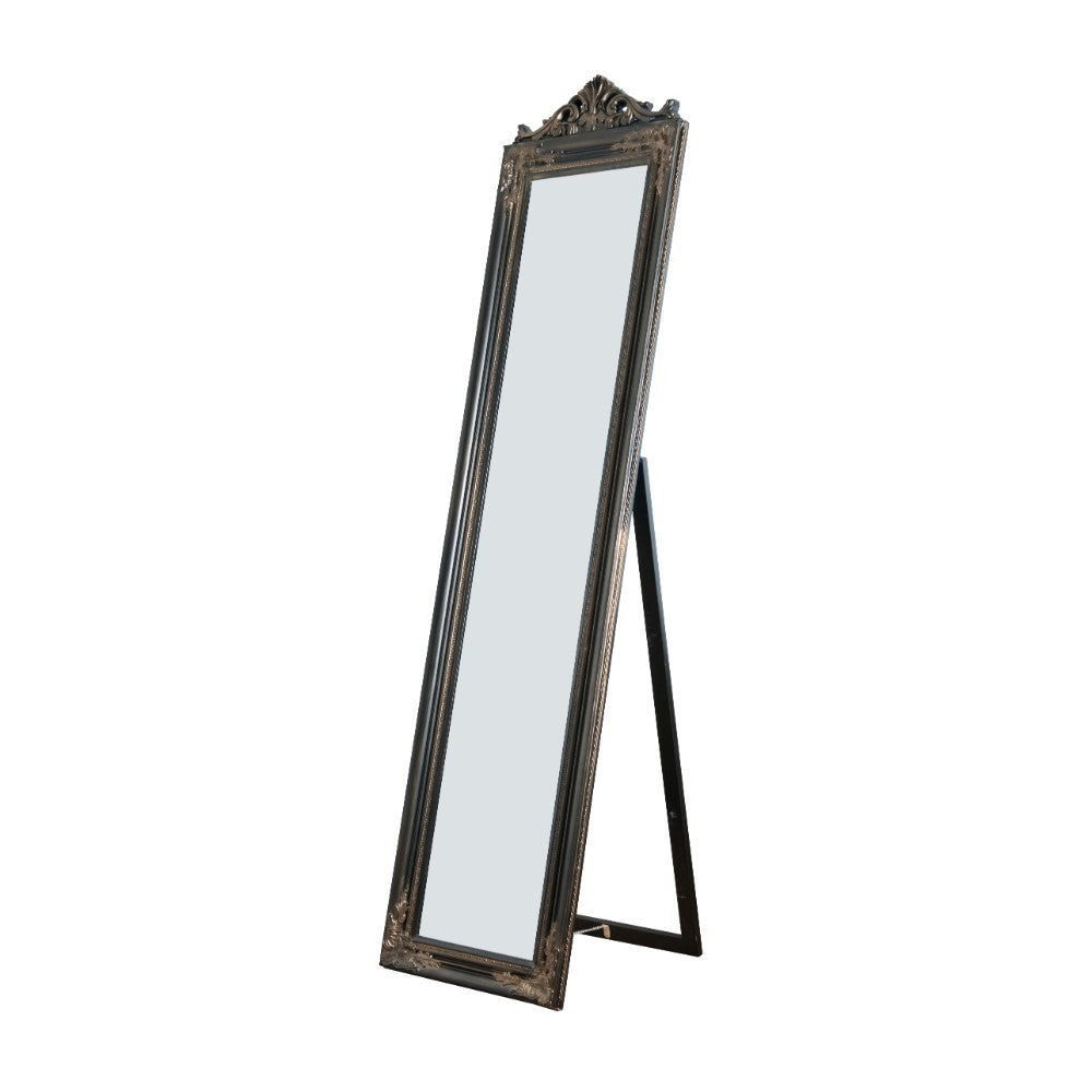 Camilla Full Length Standing Mirror With Decorative Design Copper