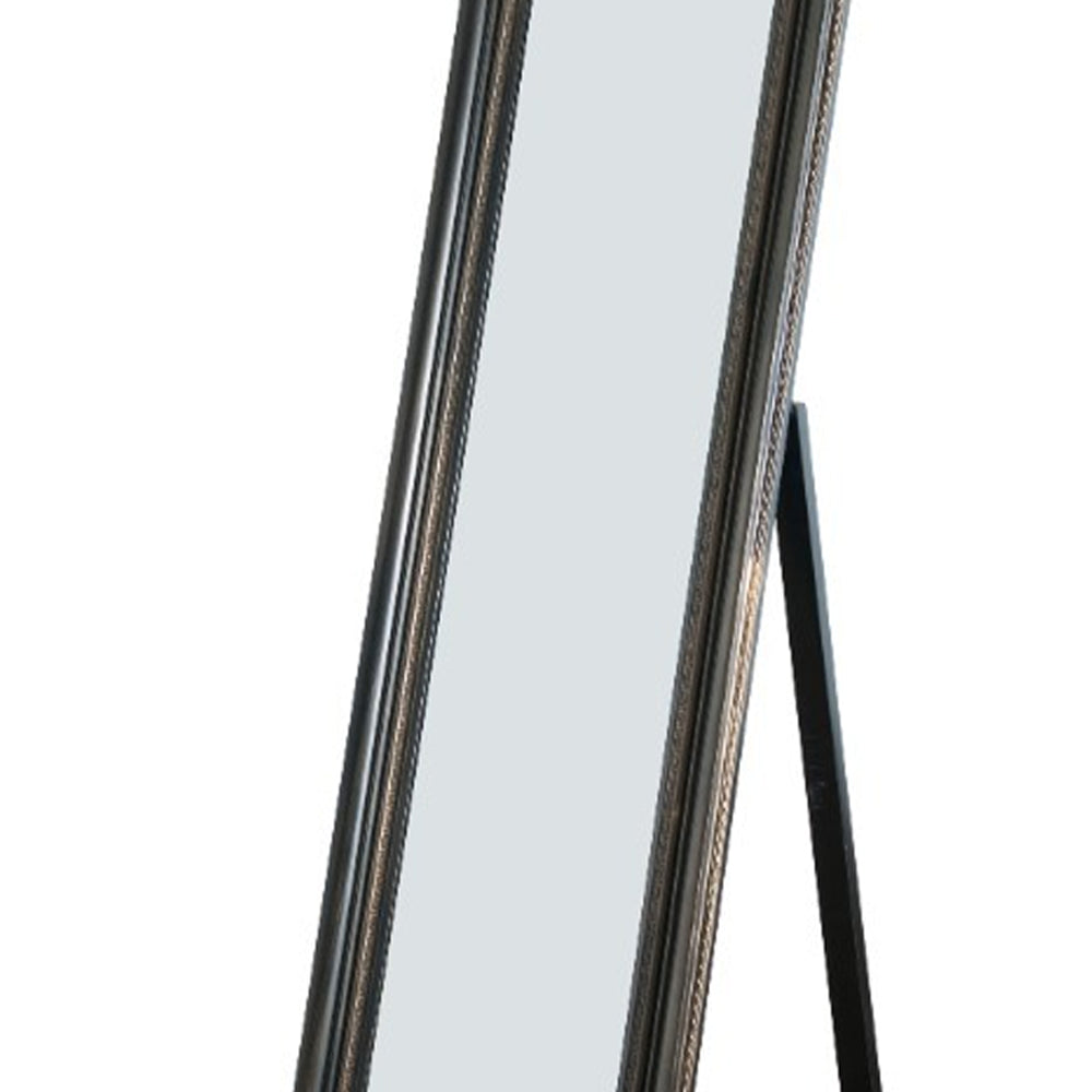 Camilla Full Length Standing Mirror With Decorative Design Copper