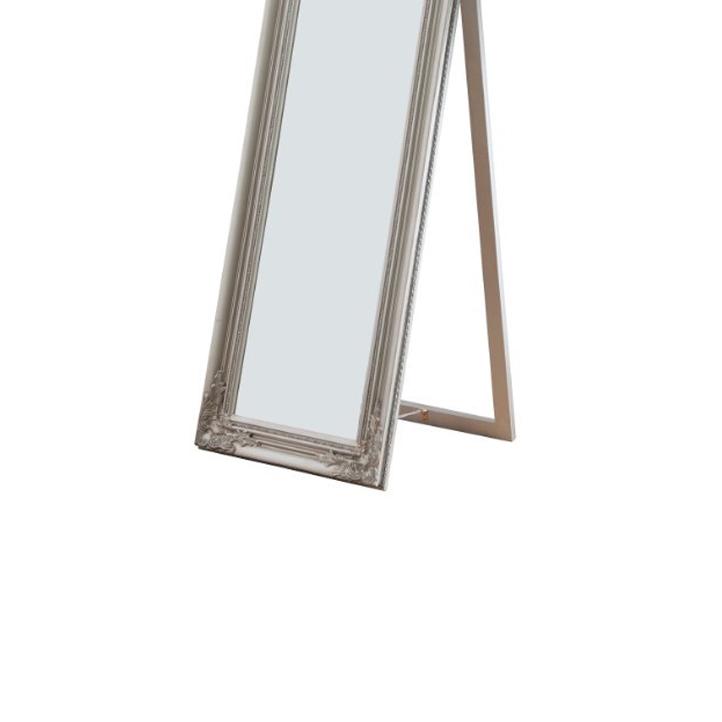 Camilla Full Length Standing Mirror With Decorative Design Silver