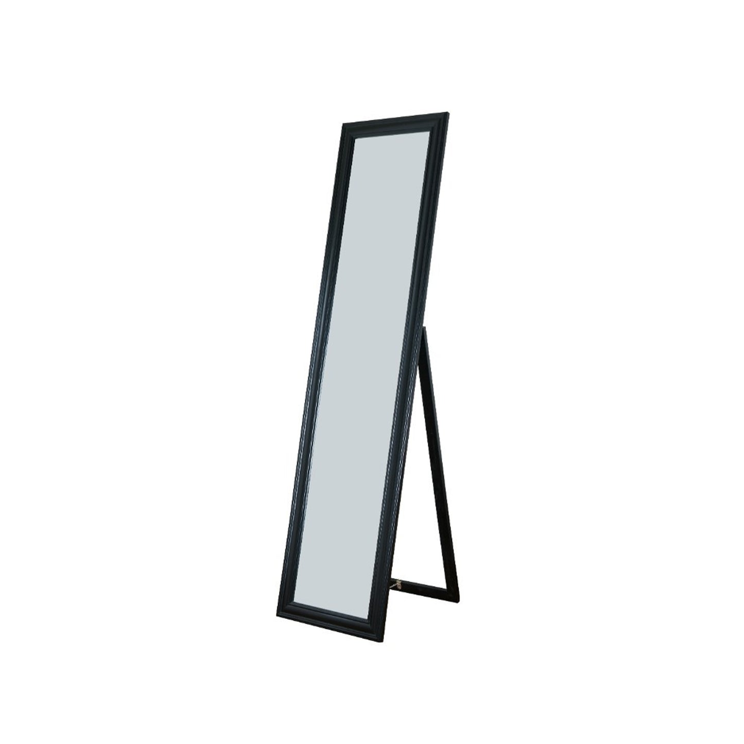 Elisabetta Full Length Standing Mirror With Decorative Design Black
