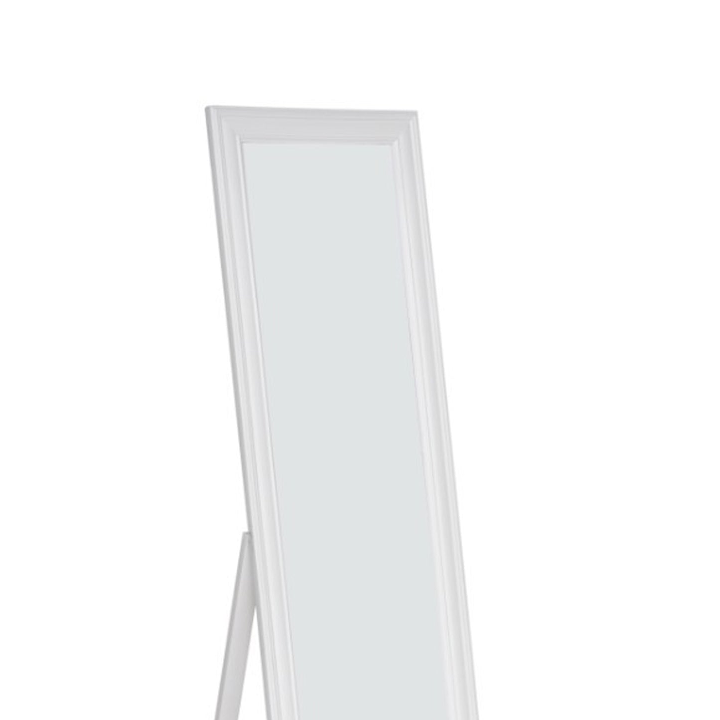 Elisabetta Full Length Standing Mirror With Decorative Design White