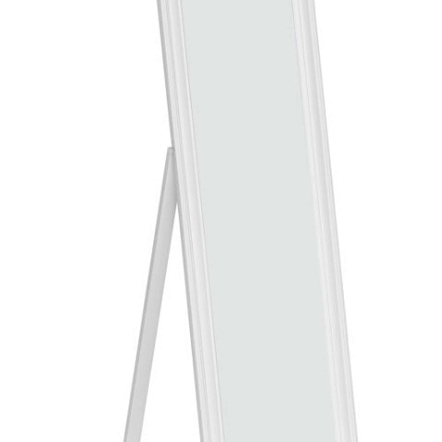Elisabetta Full Length Standing Mirror With Decorative Design White
