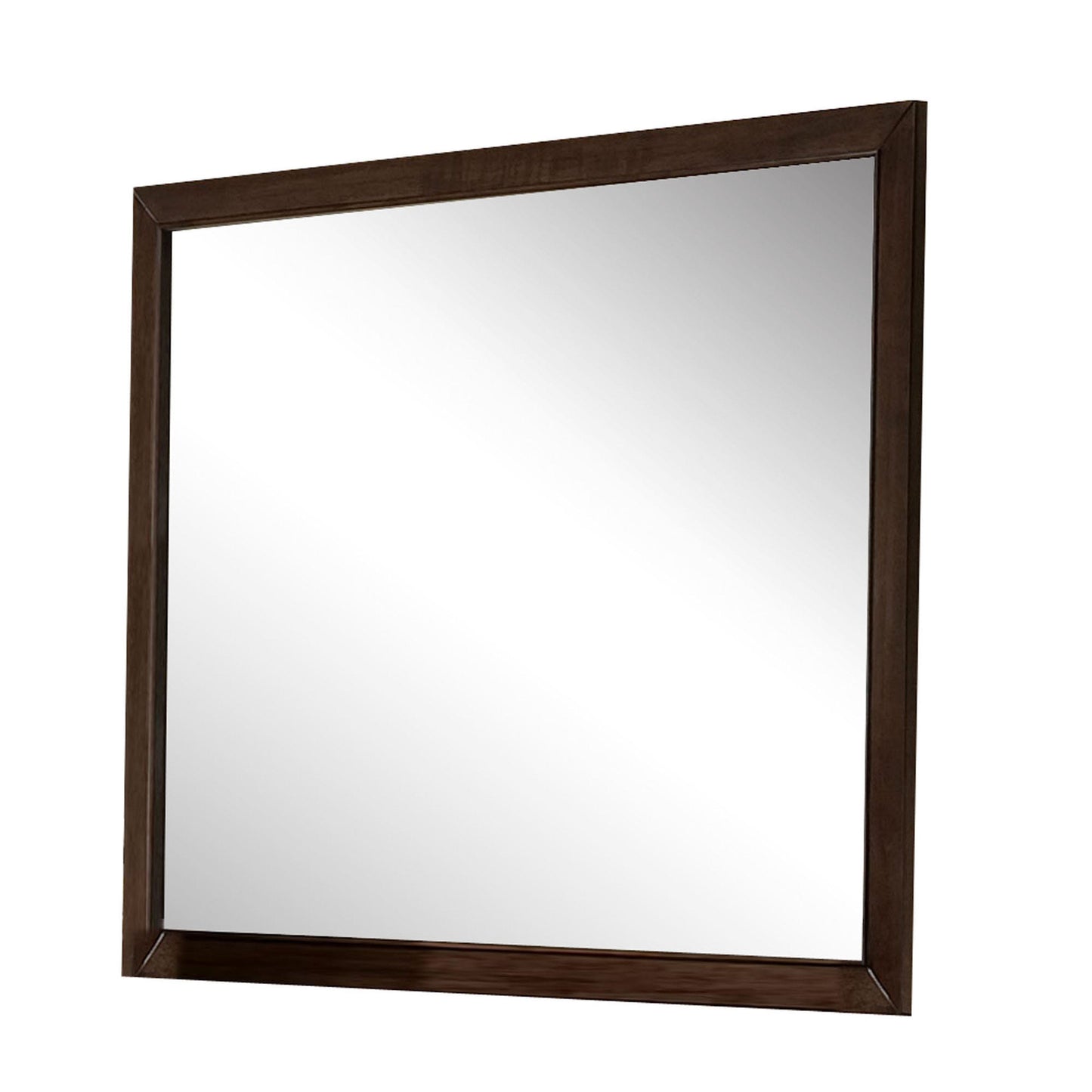 Wooden Frame Mirror Espresso Brown
