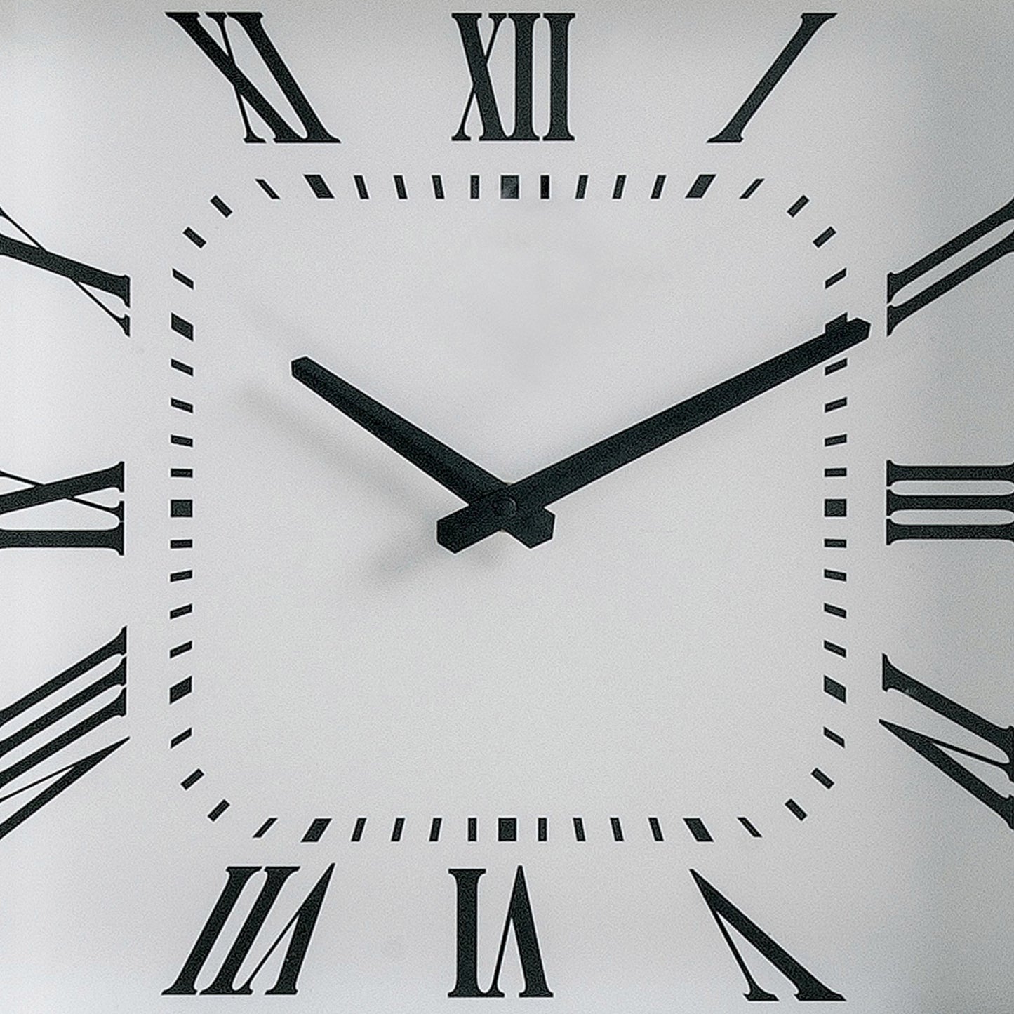 Wood & Mirror Square Analog Wall Clock White