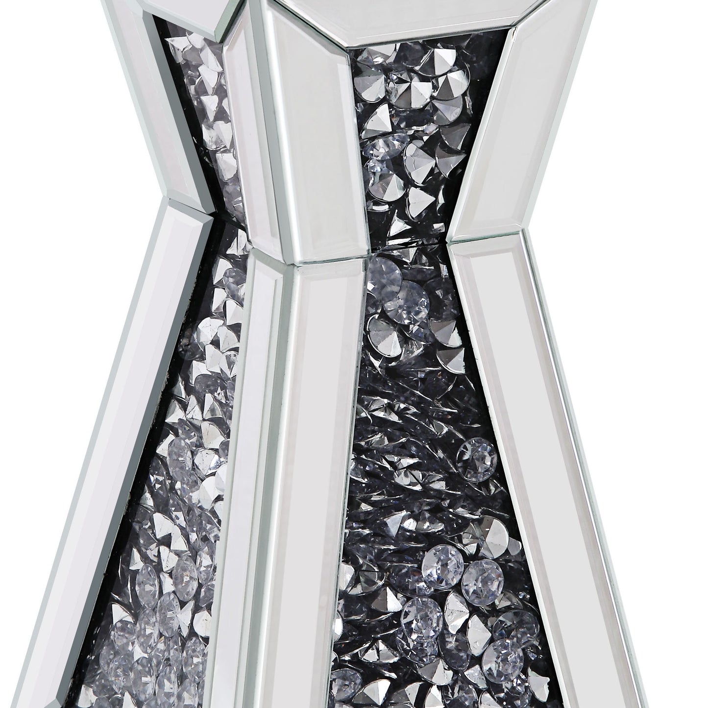 Wood And Glass Candle Holder With Hour Glass Shape Clear Set Of Two Small