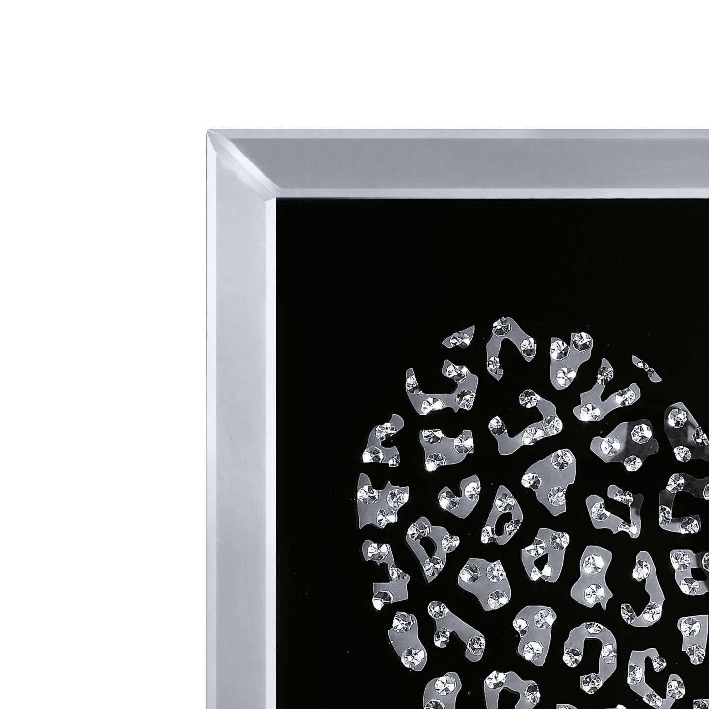 Decorative Wood And Mirror Heart Wall Art Black And Clear