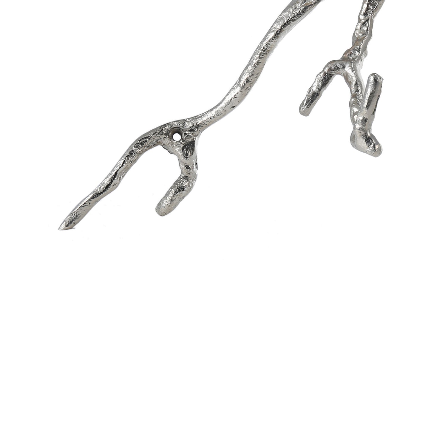 Decorative Wall Hook Branch Shaped With Birds Apogee Silver And Gold
