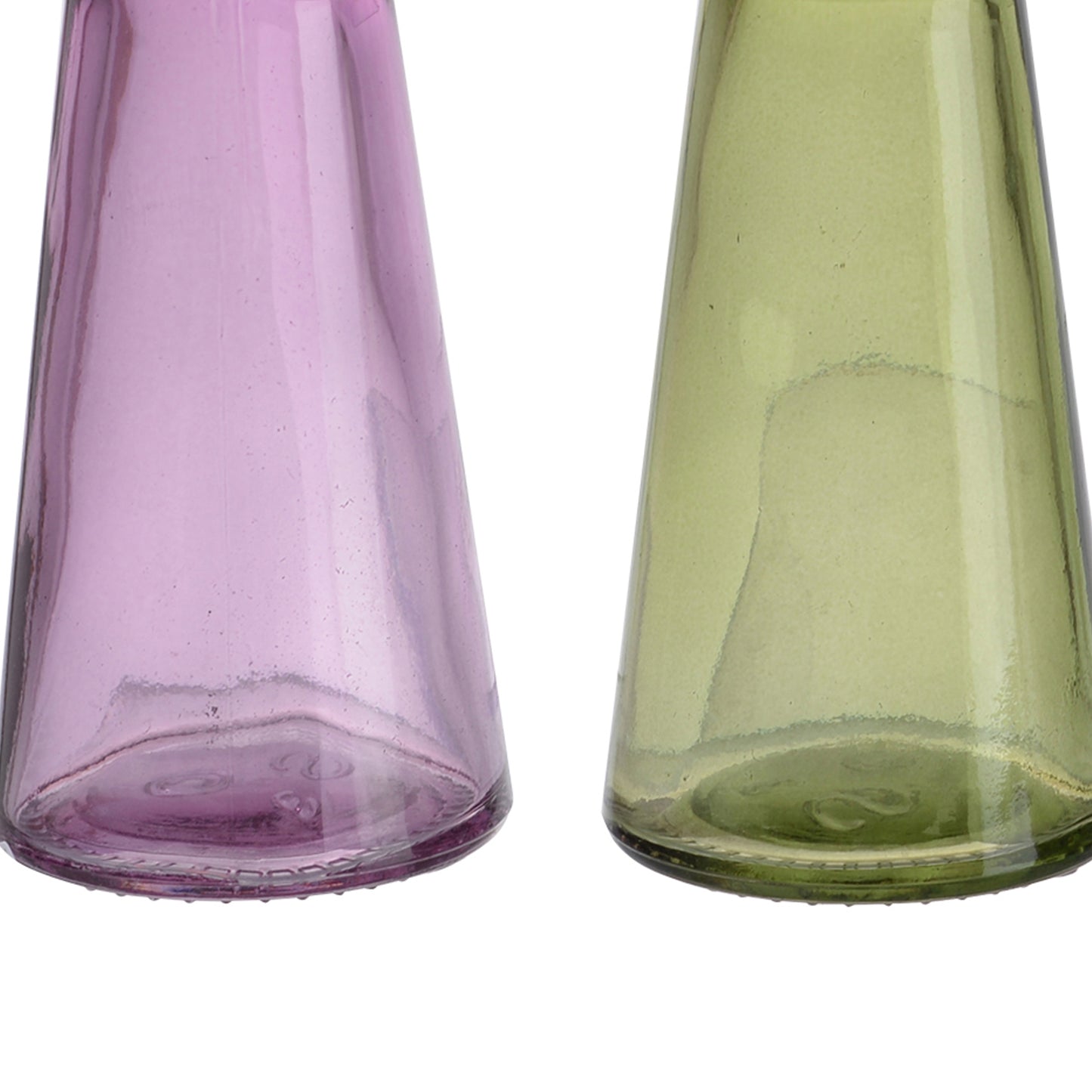 Glass Pillar Tealight Candle Holders Set Of 4 Multicolor