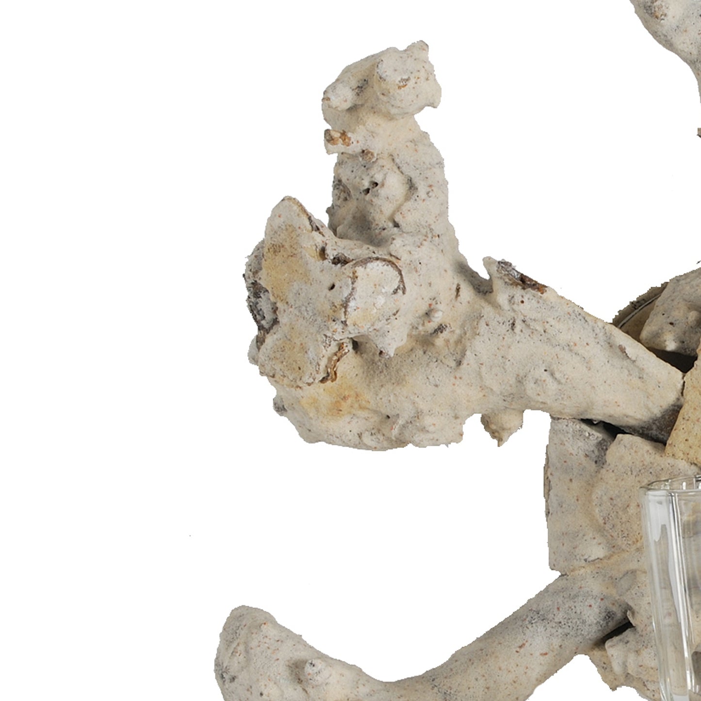 Wood And Metal Wall Candle Holder With Glass Sconce Brown