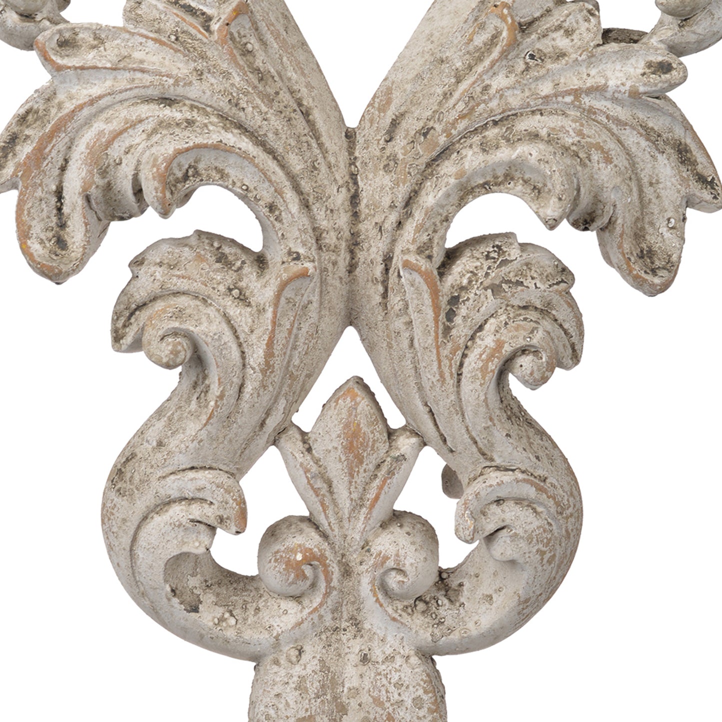 Cement And Sand Constructed Decorative Accent Sculpture White