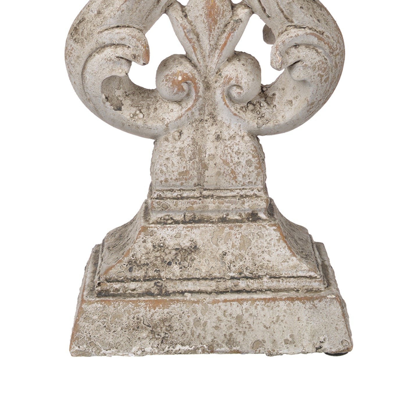 Cement And Sand Constructed Decorative Accent Sculpture White