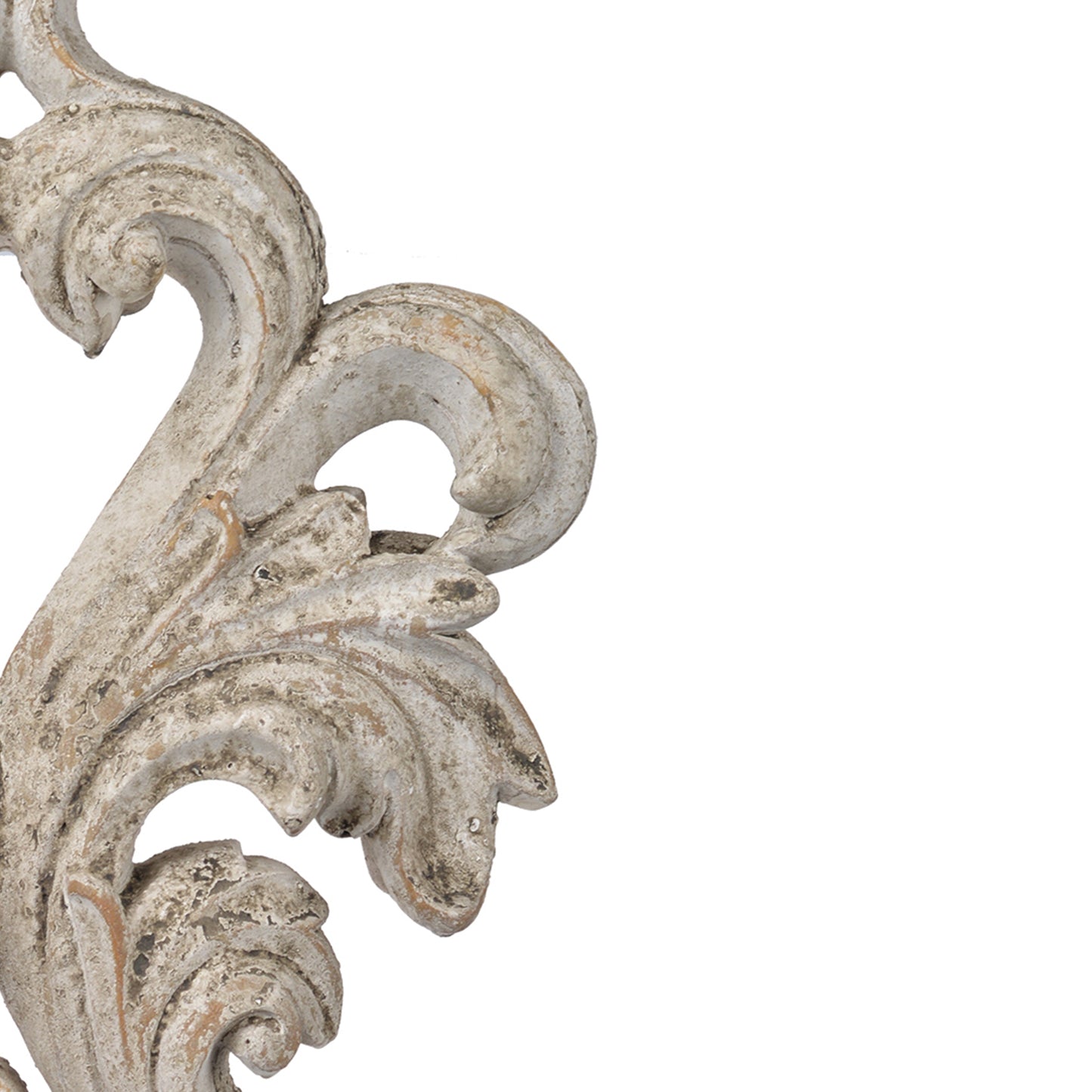 Cement And Sand Constructed Decorative Accent Sculpture White