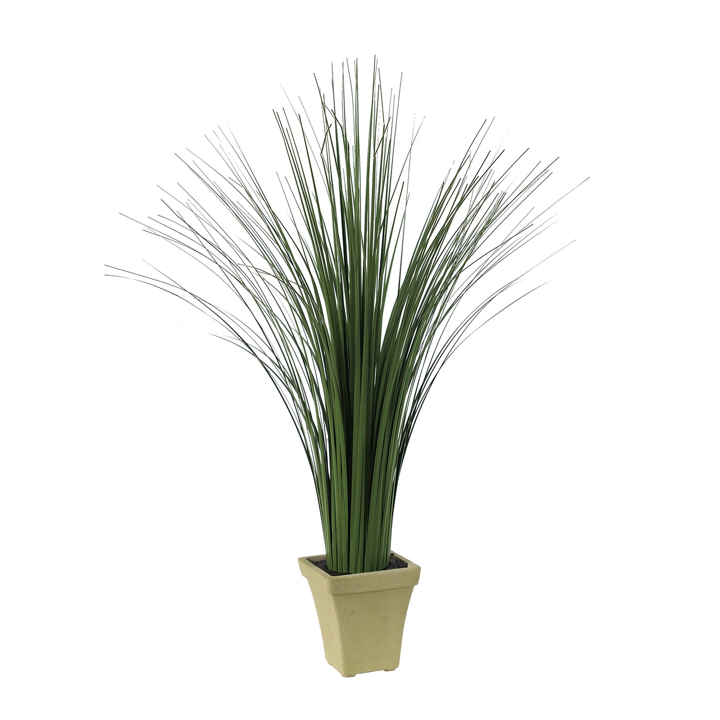 Decorative Polyester Real Like Grass With Ornamental Pot Green