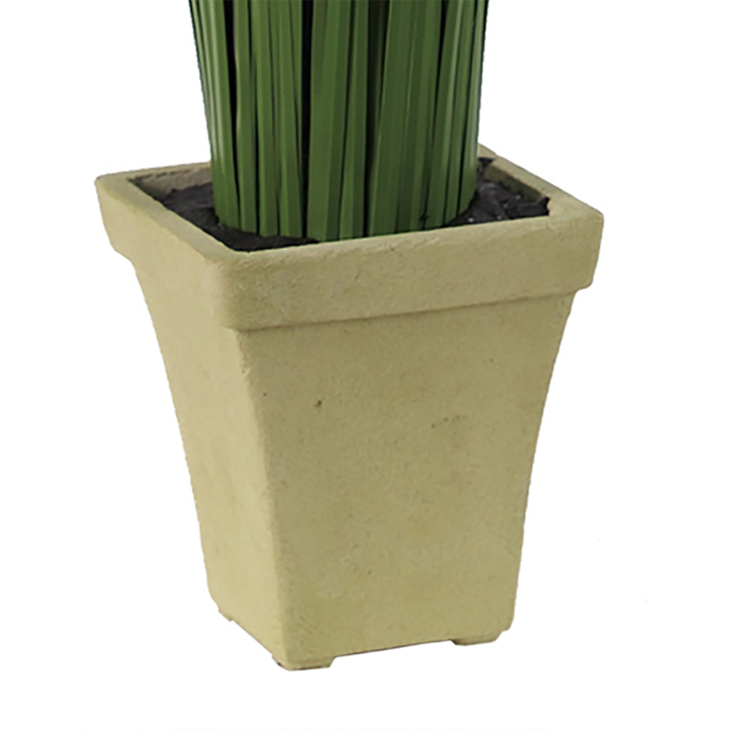 Decorative Polyester Real Like Grass With Ornamental Pot Green