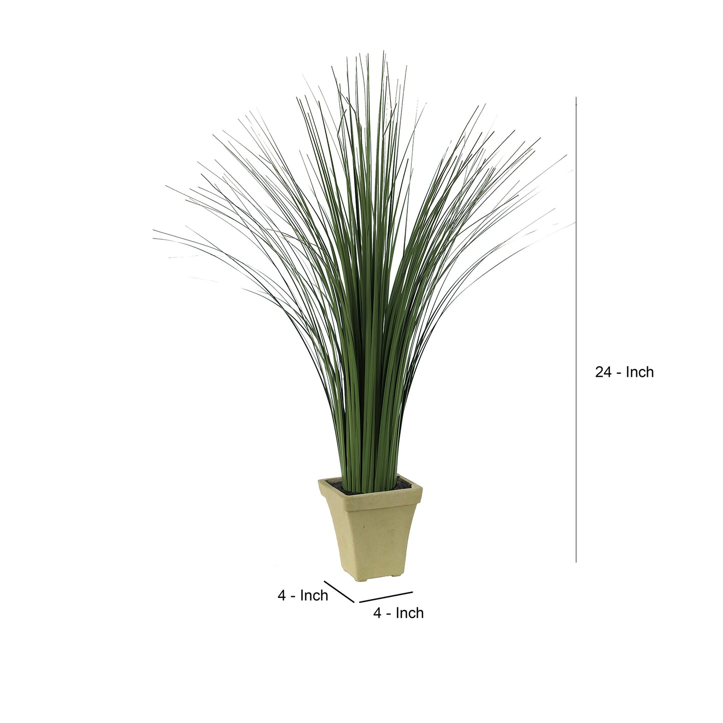 Decorative Polyester Real Like Grass With Ornamental Pot Green