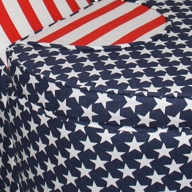 High Heel Shaped Chair With Storage And Flag Print Multicolor