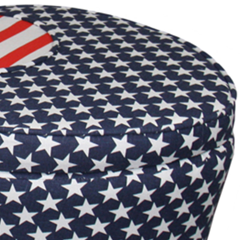 High Heel Shaped Chair With Storage And Flag Print Multicolor