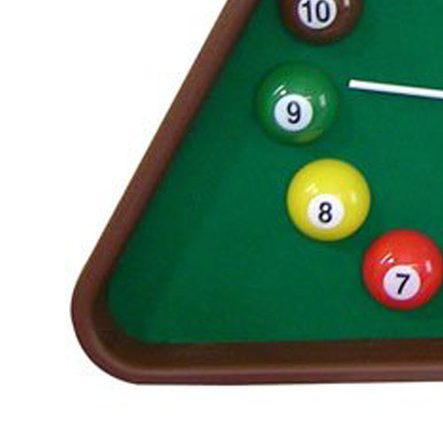 Pool Theme Triangular Shape Plastic Clock Multicolor