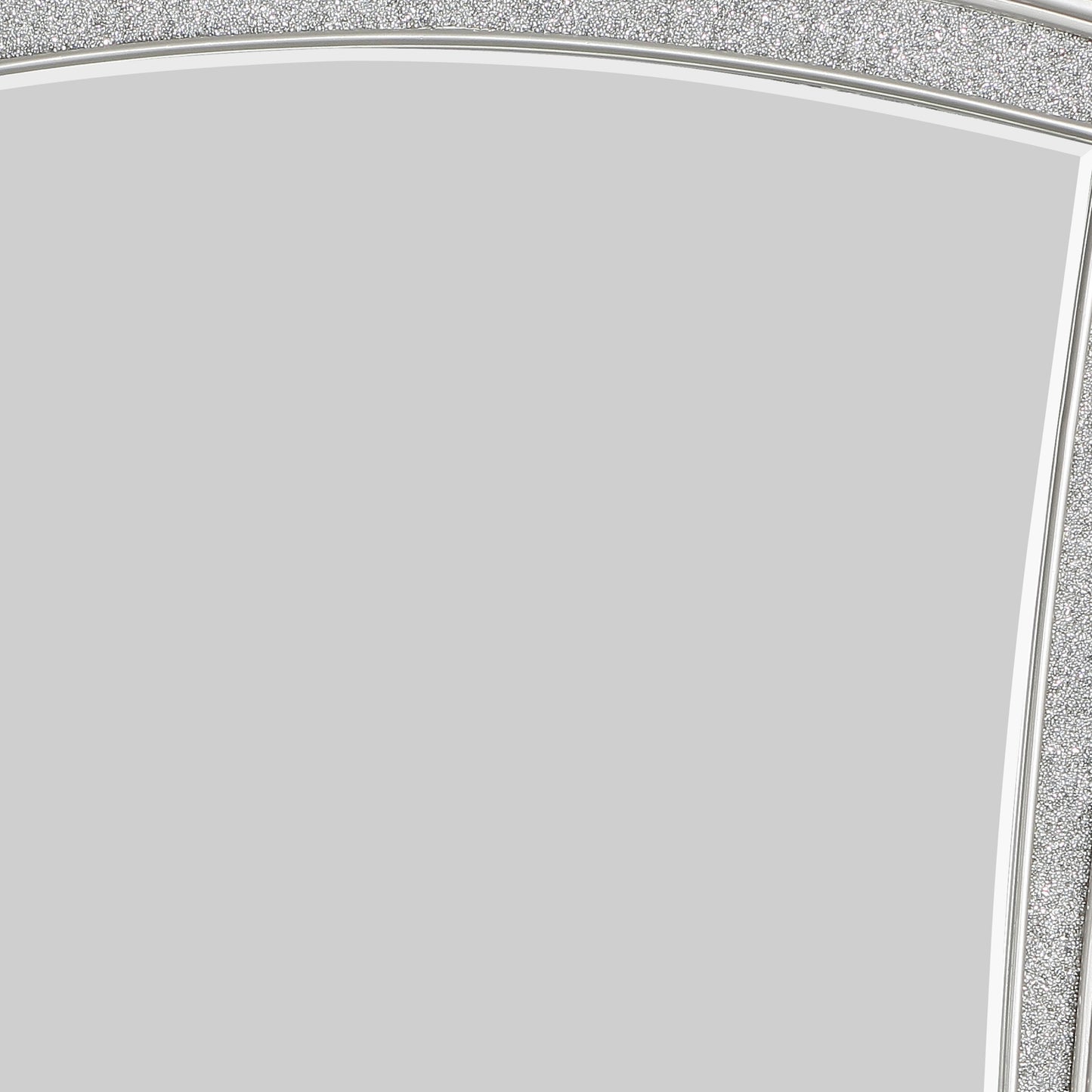 Modern Style Wooden Decorative Mirror With Rhinestone Inlays Silver
