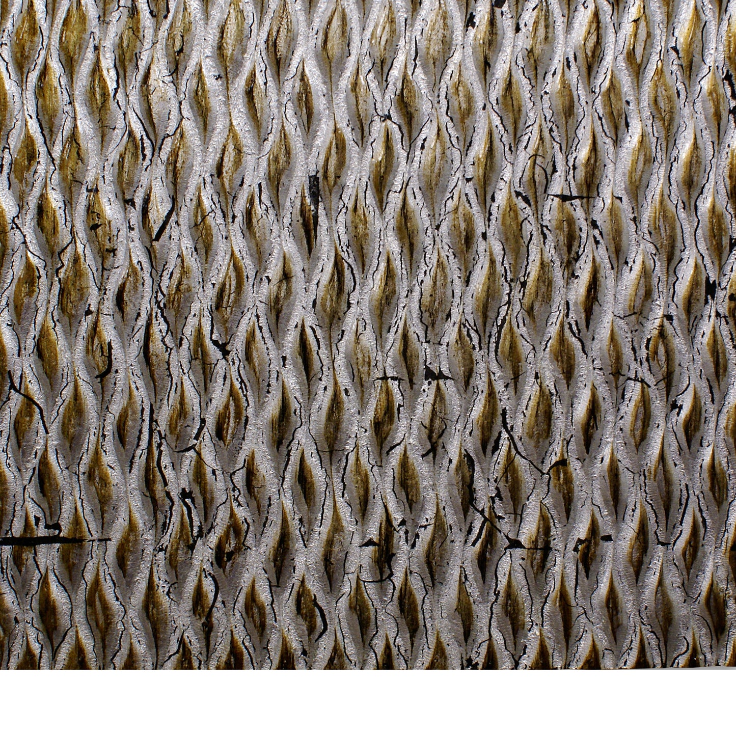 Modern Style Wooden Wall Decor With Patterned Carving Small Silver