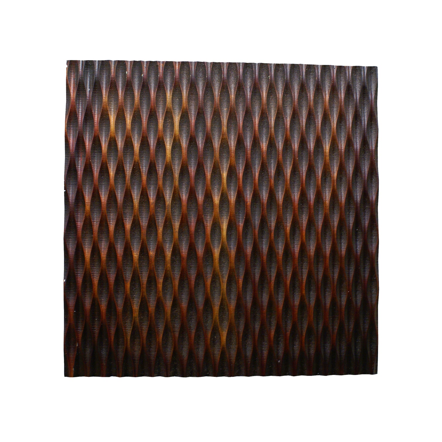 Modern Style Wooden Wall Decor With Patterned Carving Small Brown