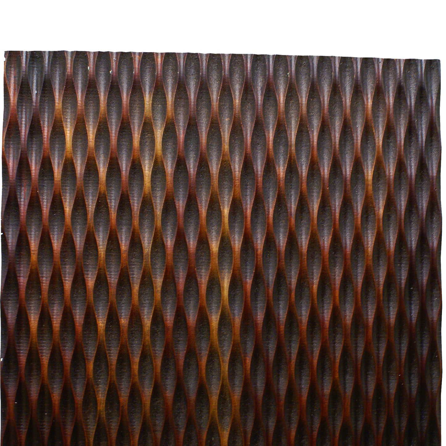 Modern Style Wooden Wall Decor With Patterned Carving Small Brown