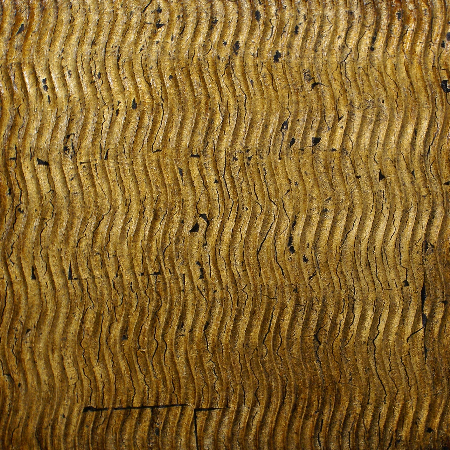 24 X 24 Inch Square Wood Wall Decor Textured Carving Gold Brown