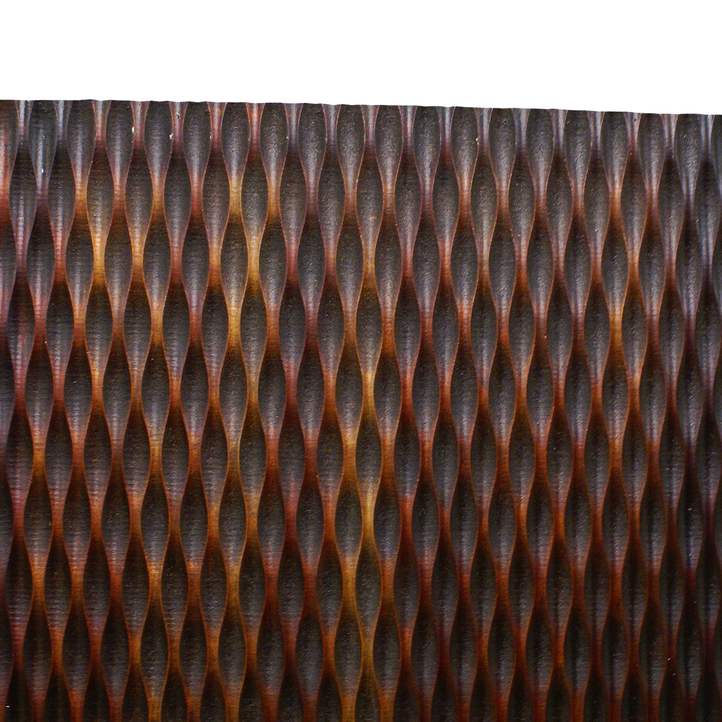 Modern Style Wooden Wall Decor With Patterned Carving Large Brown
