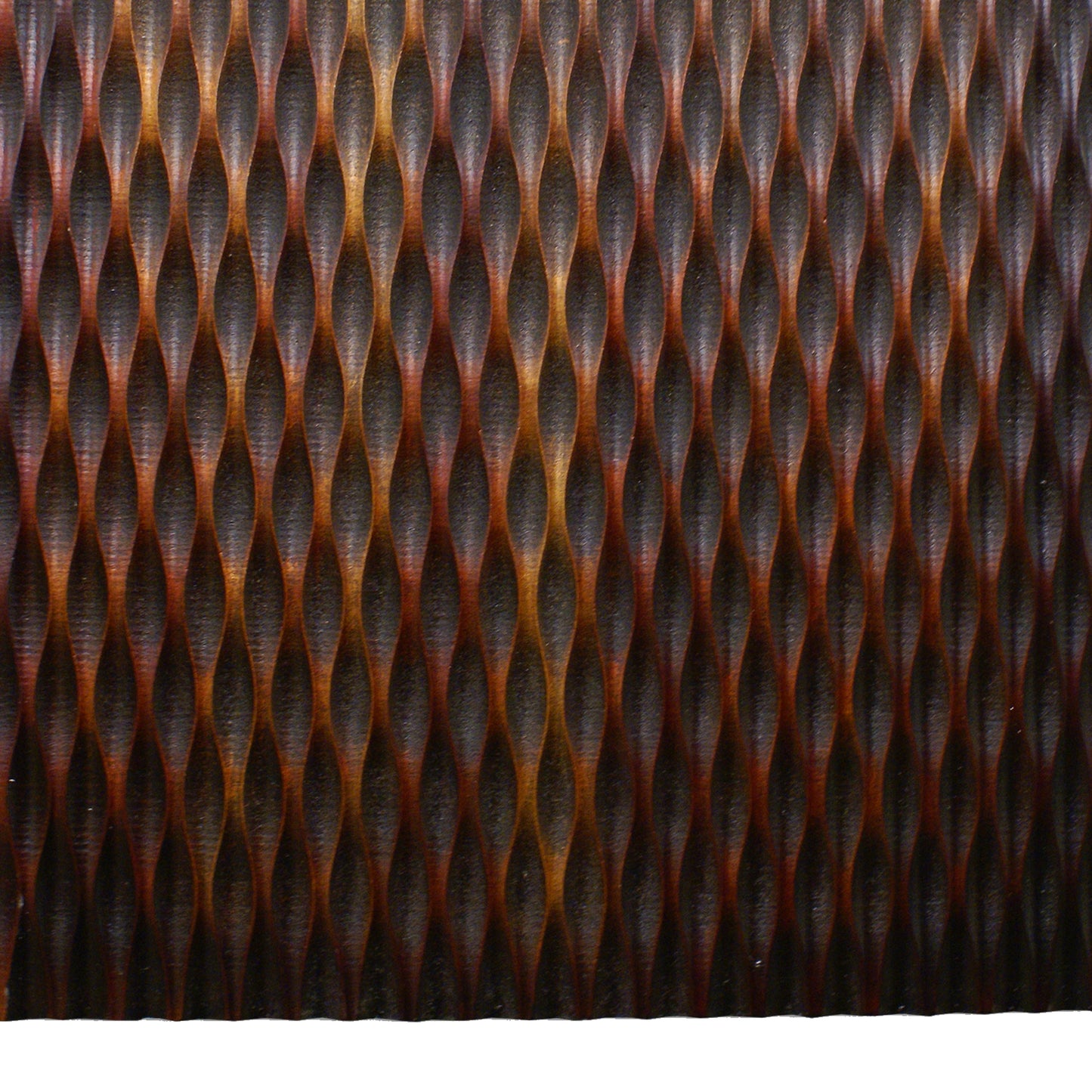 Modern Style Wooden Wall Decor With Patterned Carving Large Brown