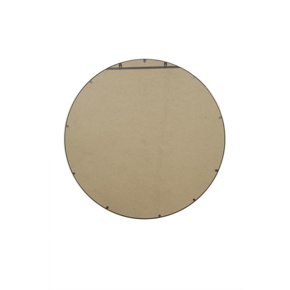 Contemporary Style Round Metal Framed Wall Mirror Small Gold And Silver