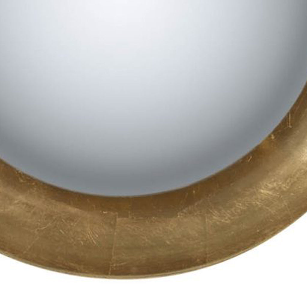 Modern Styled Round Mirror With Lustrous Frame And Leds Large Gold