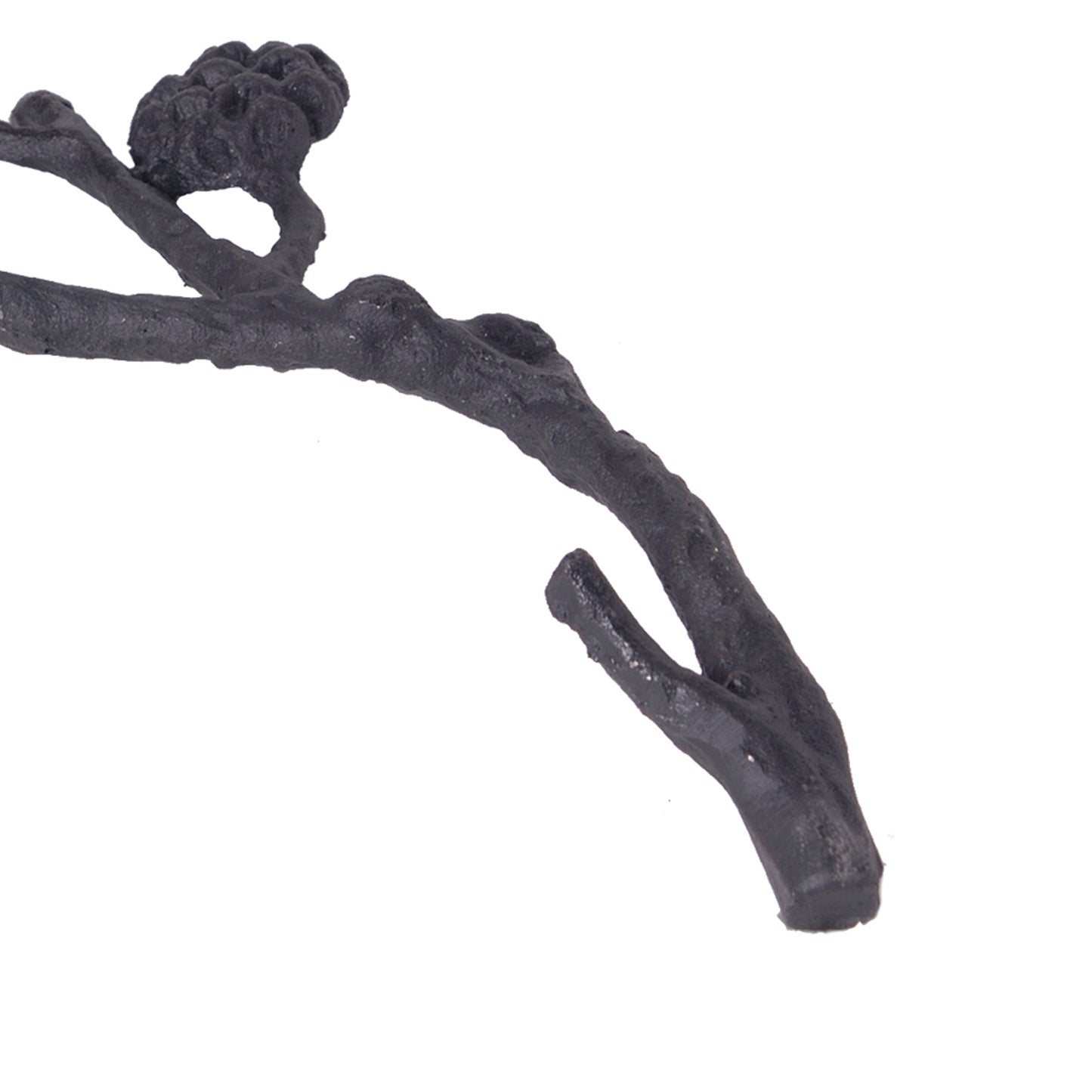 Modern Ceramic Candle Holder With Owls On A Branch Gray