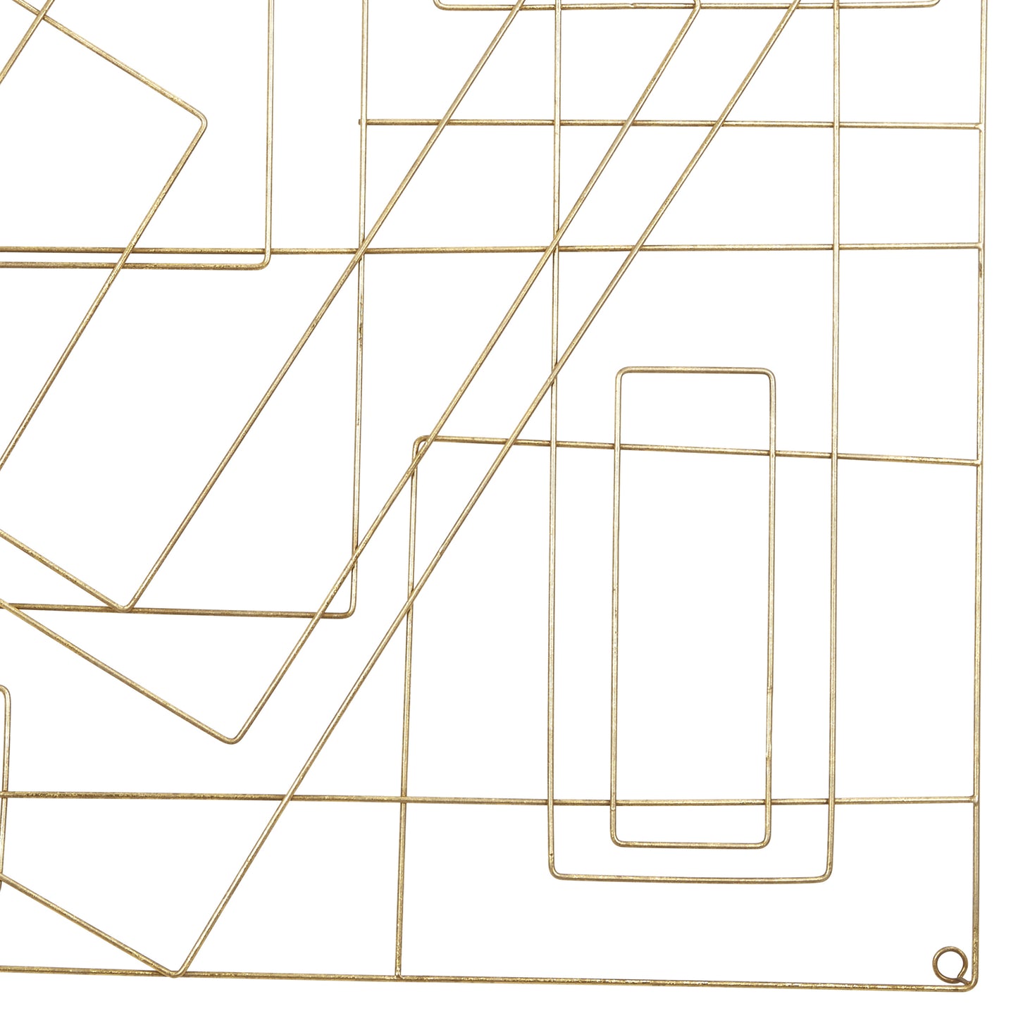 Contemporary Style Square Frame Metal Wall Decor Gold