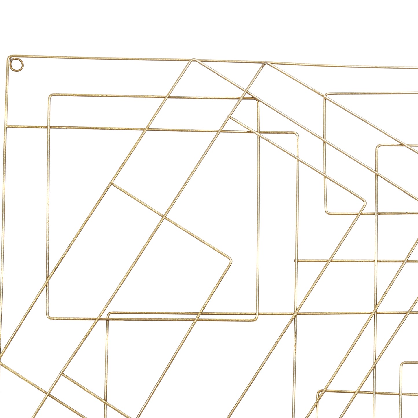 Contemporary Style Square Frame Metal Wall Decor Gold