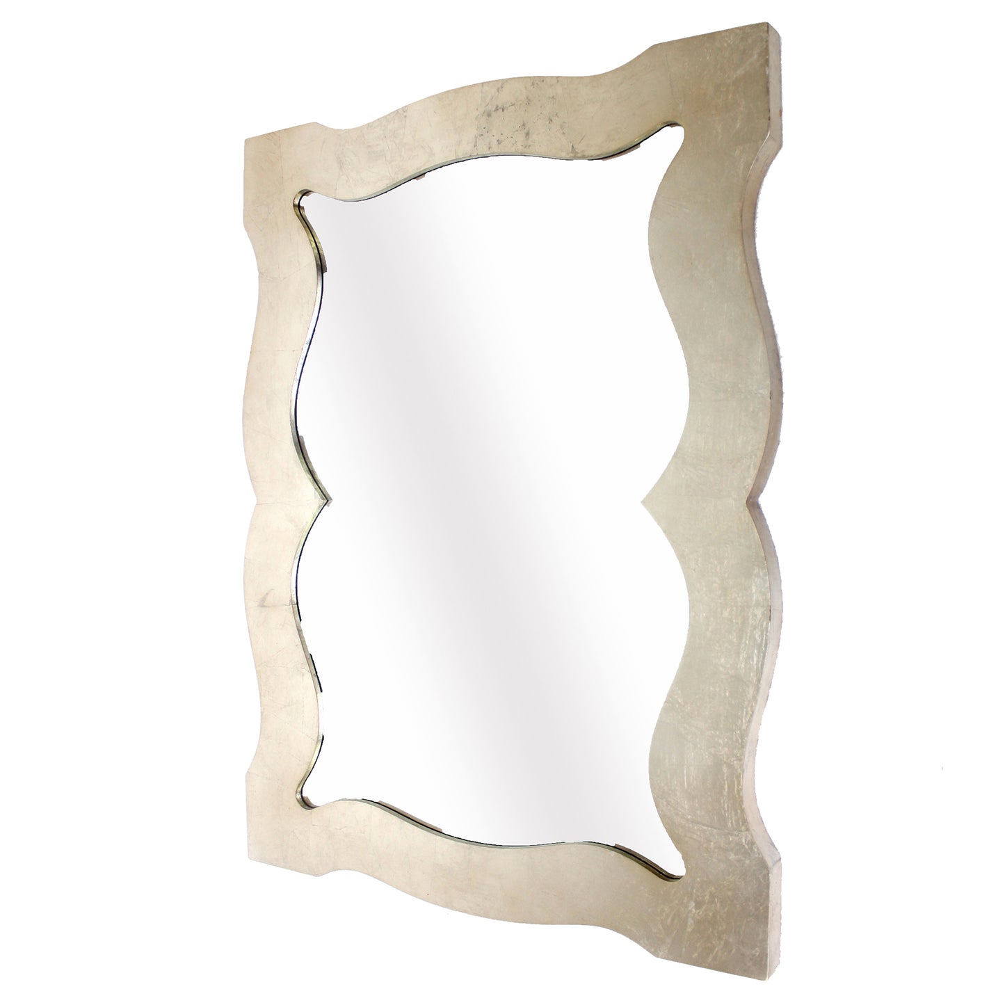 Traditional Style Wooden Wall Mirror With Bevelled Edges Gold