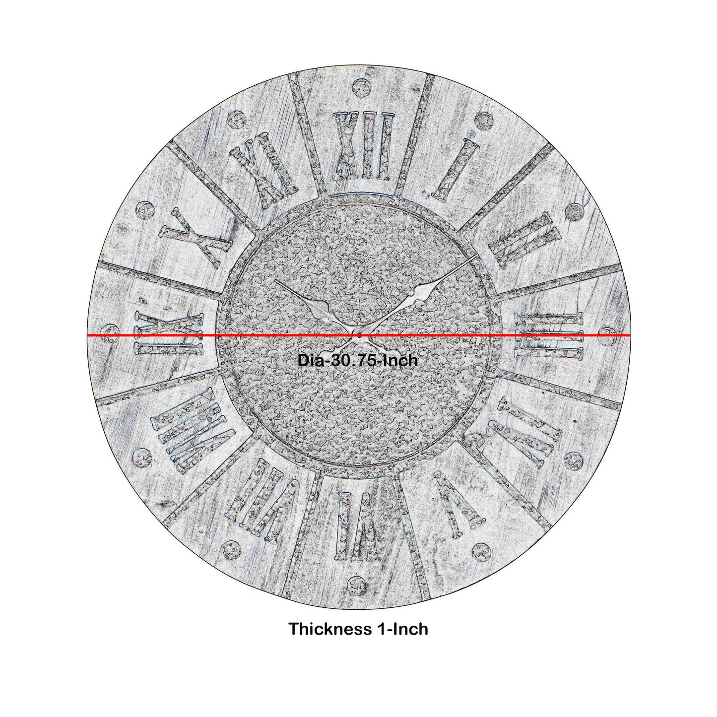 Round Wooden Frame Wall Clock With Metal Accents Brown And Gray