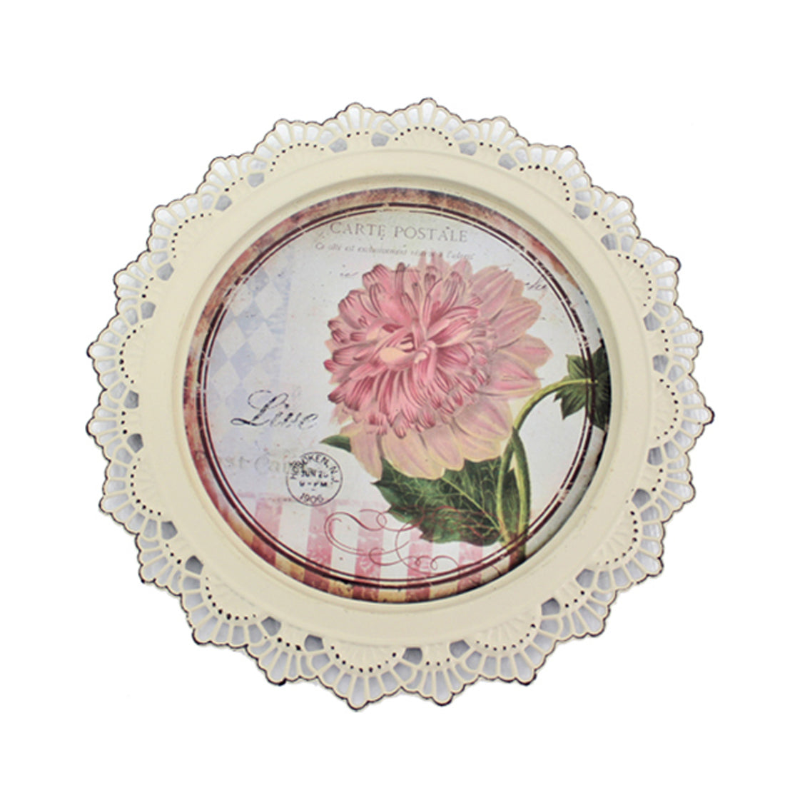 4 Piece Transitional Plate Design Wall Decor With Nature Theme Multicolor