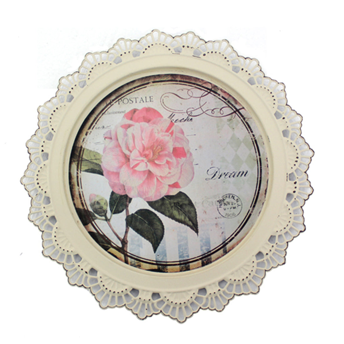 4 Piece Transitional Plate Design Wall Decor With Nature Theme Multicolor