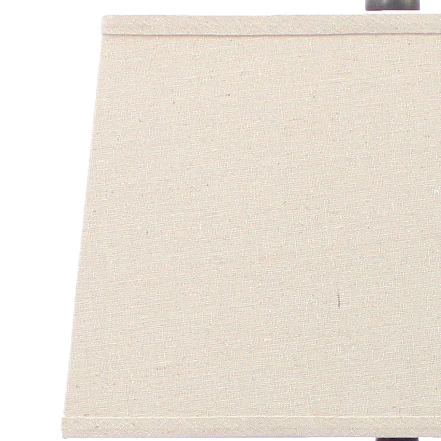 Clock Design Metal Table Lamp With Tapered Shade Red And Beige